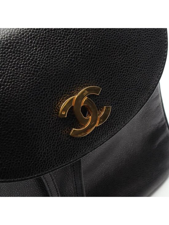 Chanel Rucksack Sac Backpack Black Caviar Leather